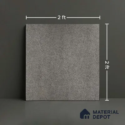 Stone Wall & Floor Tile TL 05353 C Neutra Morenova Grigio 2 ft x 2 ft Vitrified Matte Finish - 9 mm | Suitable for Bedroom, Balcony, Foyer, Dining (Sample)