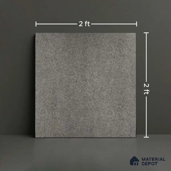 Stone Wall & Floor Tile TL 05353 C Neutra Morenova Grigio 2 ft x 2 ft Vitrified Matte Finish - 9 mm | Suitable for Bedroom, Balcony, Foyer, Dining (Sample)