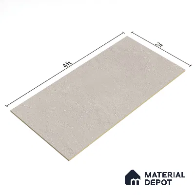 Stone Wall & Floor Tile TL 06205 Proactylix Pearl Plain 4 ft x 2 ft Vitrified Matte Finish - 9 mm (Random Design 4) | Suitable for Living Room, Bedroom, Bathroom & Kitchen