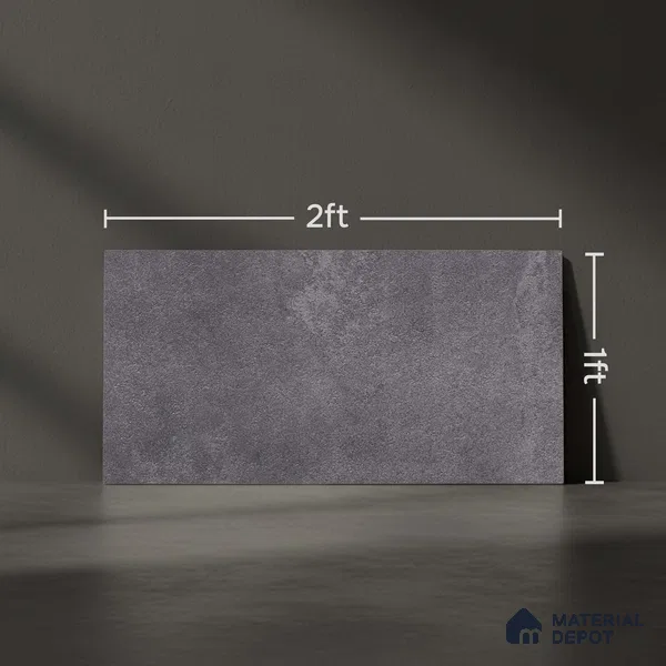 Stone Wall Tile TL 05988 C 6048 D Dark 2 ft x 1 ft Ceramic Rustic Matte Finish - 7.5 mm | Suitable For Kitchen, Bathroom (Sample)