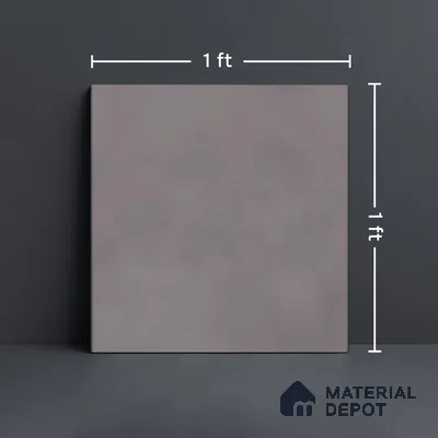 Plain Matching Floor Tile TL 05484 E Lustra Foggy Ash 1 ft x 1 ft Ceramic Antiskid Matte Finish - 9 mm | Suitable for Bathroom, Kitchen (Sample)