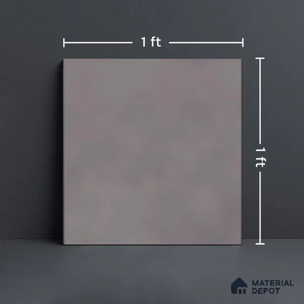 Plain Matching Floor Tile TL 05484 E Lustra Foggy Ash 1 ft x 1 ft Ceramic Antiskid Matte Finish - 9 mm | Suitable for Bathroom, Kitchen (Sample)