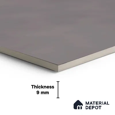 Plain Matching Floor Tile TL 05484 E Lustra Foggy Ash 1 ft x 1 ft Ceramic Antiskid Matte Finish - 9 mm | Suitable for Bathroom, Kitchen (Sample)