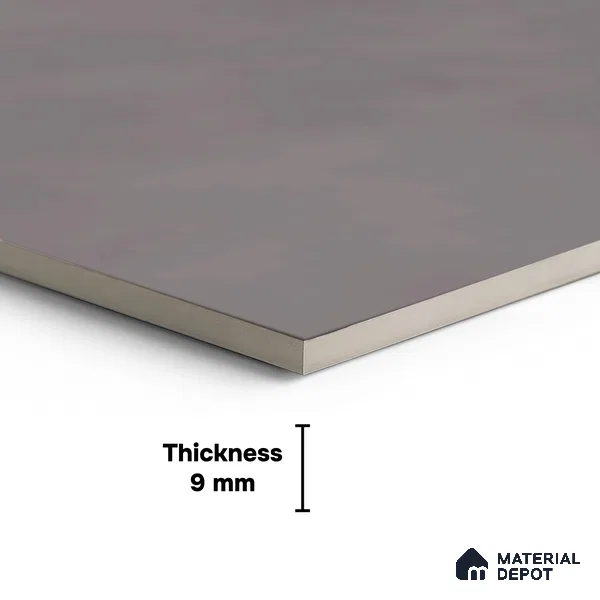 Plain Matching Floor Tile TL 05484 E Lustra Foggy Ash 1 ft x 1 ft Ceramic Antiskid Matte Finish - 9 mm | Suitable for Bathroom, Kitchen (Sample)