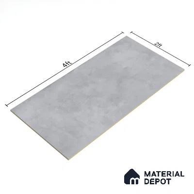 Plain Wall Tile TL 05523 Prestige Imperial White 2 ft x 4 ft Vitrified High Gloss Finish - 9 mm | 4 Random Design | Suitable for Living Room, Bedroom, Bathroom (Sample)