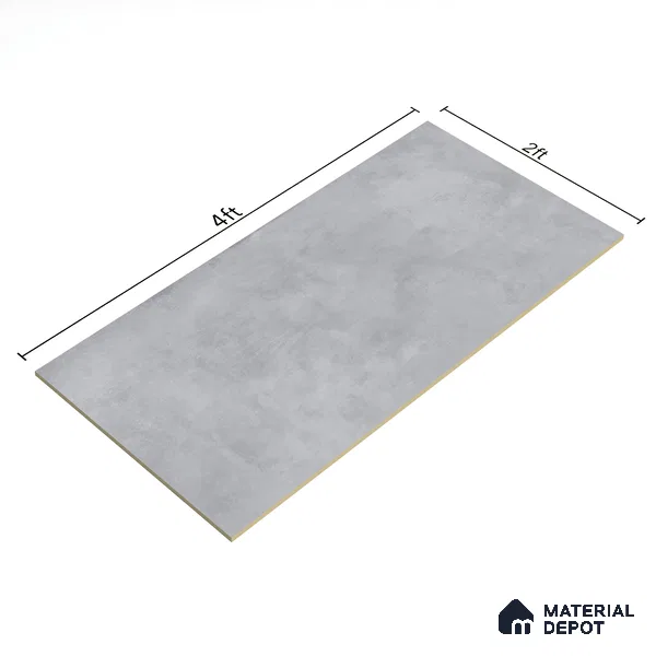 Plain Wall Tile TL 05523 Prestige Imperial White 2 ft x 4 ft Vitrified High Gloss Finish - 9 mm | 4 Random Design | Suitable for Living Room, Bedroom, Bathroom (Sample)