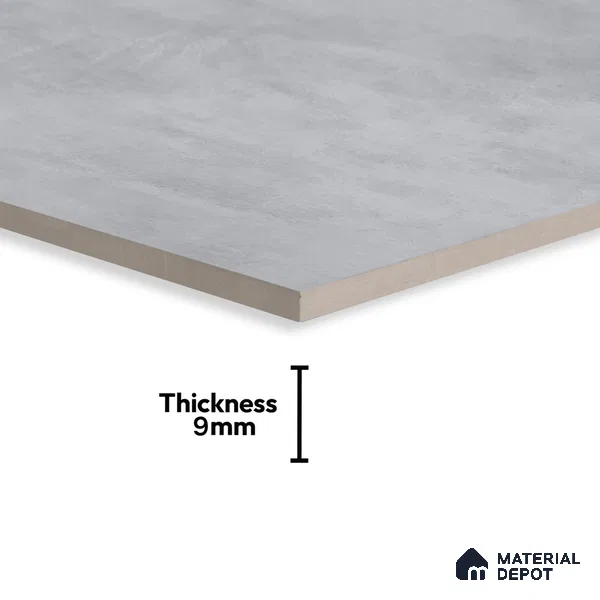 Plain Wall Tile TL 05523 Prestige Imperial White 2 ft x 4 ft Vitrified High Gloss Finish - 9 mm | 4 Random Design | Suitable for Living Room, Bedroom, Bathroom (Sample)