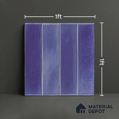 Subway Wall Tile TL 05629 B Tones Lustre Varde 1 ft x 1 ft Ceramic Glossy Finish - 9 mm | Suitable for Bathroom, Kitchen Backsplash | Please Expect a Slight Variation of Pattern (Sample)