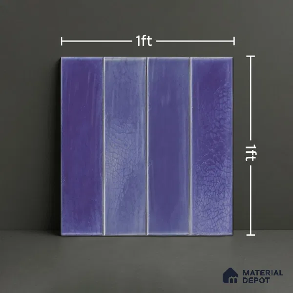 Subway Wall Tile TL 05629 B Tones Lustre Varde 1 ft x 1 ft Ceramic Glossy Finish - 9 mm | Suitable for Bathroom, Kitchen Backsplash | Please Expect a Slight Variation of Pattern (Sample)