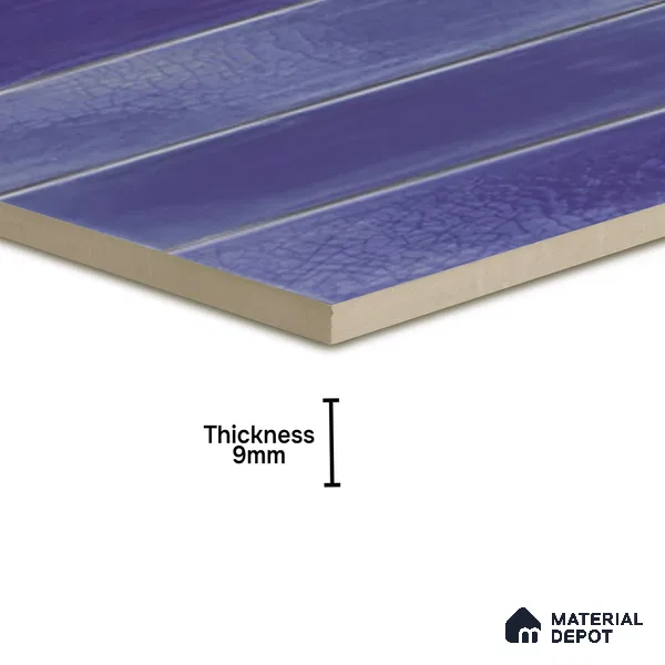 Subway Wall Tile TL 05629 B Tones Lustre Varde 1 ft x 1 ft Ceramic Glossy Finish - 9 mm | Suitable for Bathroom, Kitchen Backsplash | Please Expect a Slight Variation of Pattern (Sample)