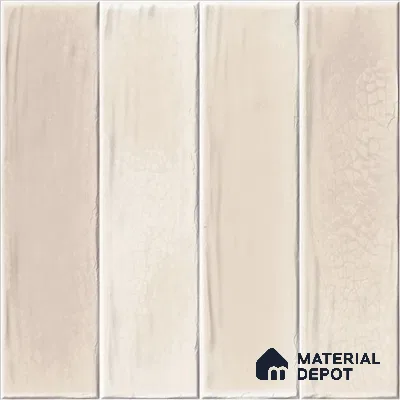 Subway Wall Tile TL 05629 Tones Lustre Cream 1 ft x 1 ft Ceramic Glossy Finish - 9 mm | Suitable for Bathroom, Kitchen Backsplash | Please Expect a Slight Variation of Pattern (Sample)