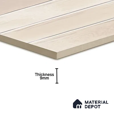 Subway Wall Tile TL 05629 Tones Lustre Cream 1 ft x 1 ft Ceramic Glossy Finish - 9 mm | Suitable for Bathroom, Kitchen Backsplash | Please Expect a Slight Variation of Pattern (Sample)