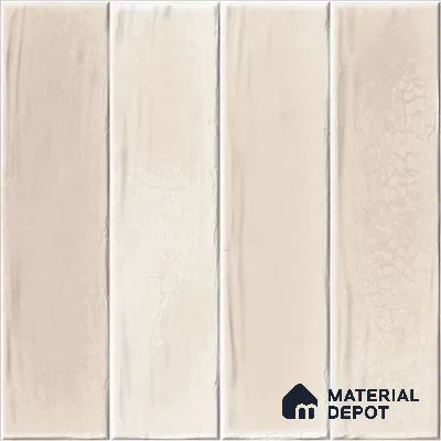 Subway Wall Tile TL 05629 Tones Lustre Cream 1 ft x 1 ft Ceramic Glossy Finish - 9 mm | Suitable for Bathroom, Kitchen Backsplash | Please Expect a Slight Variation of Pattern