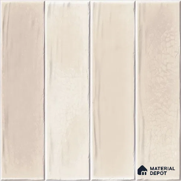 Subway Wall Tile TL 05629 Tones Lustre Cream 1 ft x 1 ft Ceramic Glossy Finish - 9 mm | Suitable for Bathroom, Kitchen Backsplash | Please Expect a Slight Variation of Pattern