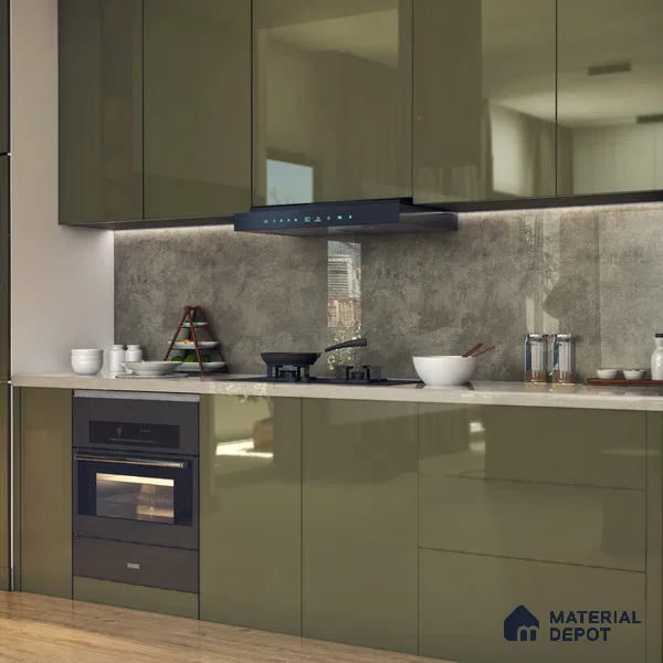 Rustic Wall Tile TL 05524 B Prestige Majestic Jade 2 ft x 4 ft Vitrified High Gloss Finish - 9 mm | 4 Random Design | Suitable for Living Room, Bedroom, Bathroom