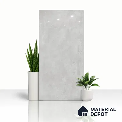 Plain Wall Tile TL 05524 Prestige Majestic Slate 2 ft x 4 ft Vitrified High Gloss Finish - 9 mm | 4 Random Design | Suitable for Living Room, Bedroom, Bathroom