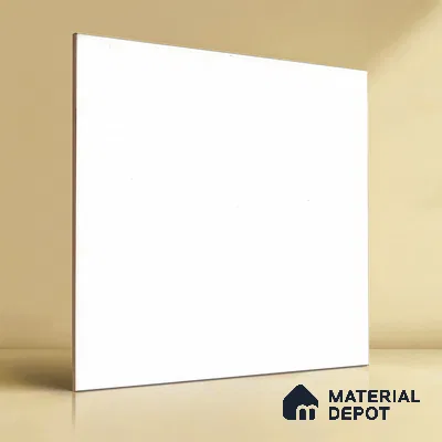 TL 03592 Plain White 600 x 600 mm Matte Finish Vitrified Floor and Wall Tile - 9 mm