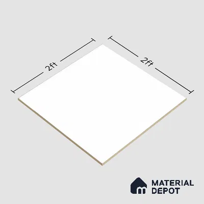 TL 03592 Plain White 600 x 600 mm Matte Finish Vitrified Floor and Wall Tile - 9 mm