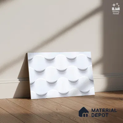 TL 05792 G Polka White 450x300 mm Glossy Finish Ceramic Wall Tile - 7 mm