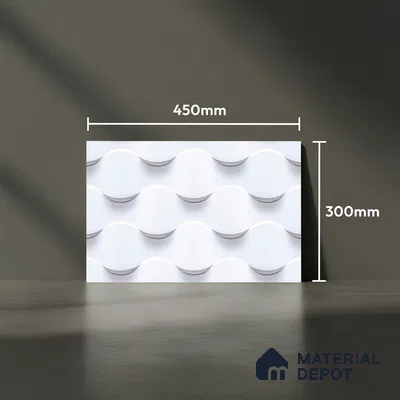 TL 05792 G Polka White 450x300 mm Glossy Finish Ceramic Wall Tile - 7 mm