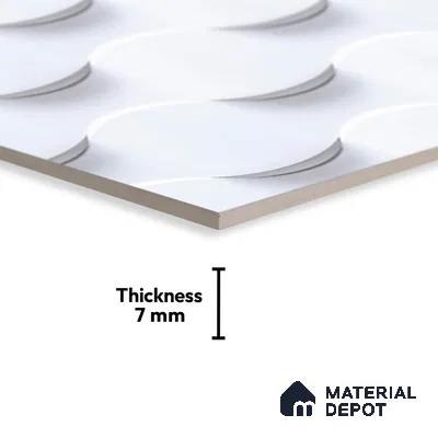 TL 05792 G Polka White 450x300 mm Glossy Finish Ceramic Wall Tile - 7 mm