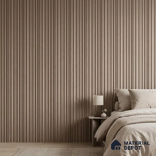 Mocha Brown Plain Colour Look PN 00001 9.5 ft x 4.8 inch Charcoal Panel - 12 mm | Suitable for Feature Wall, TV Unit & Living Room | Width is Subjected to 5% Variation