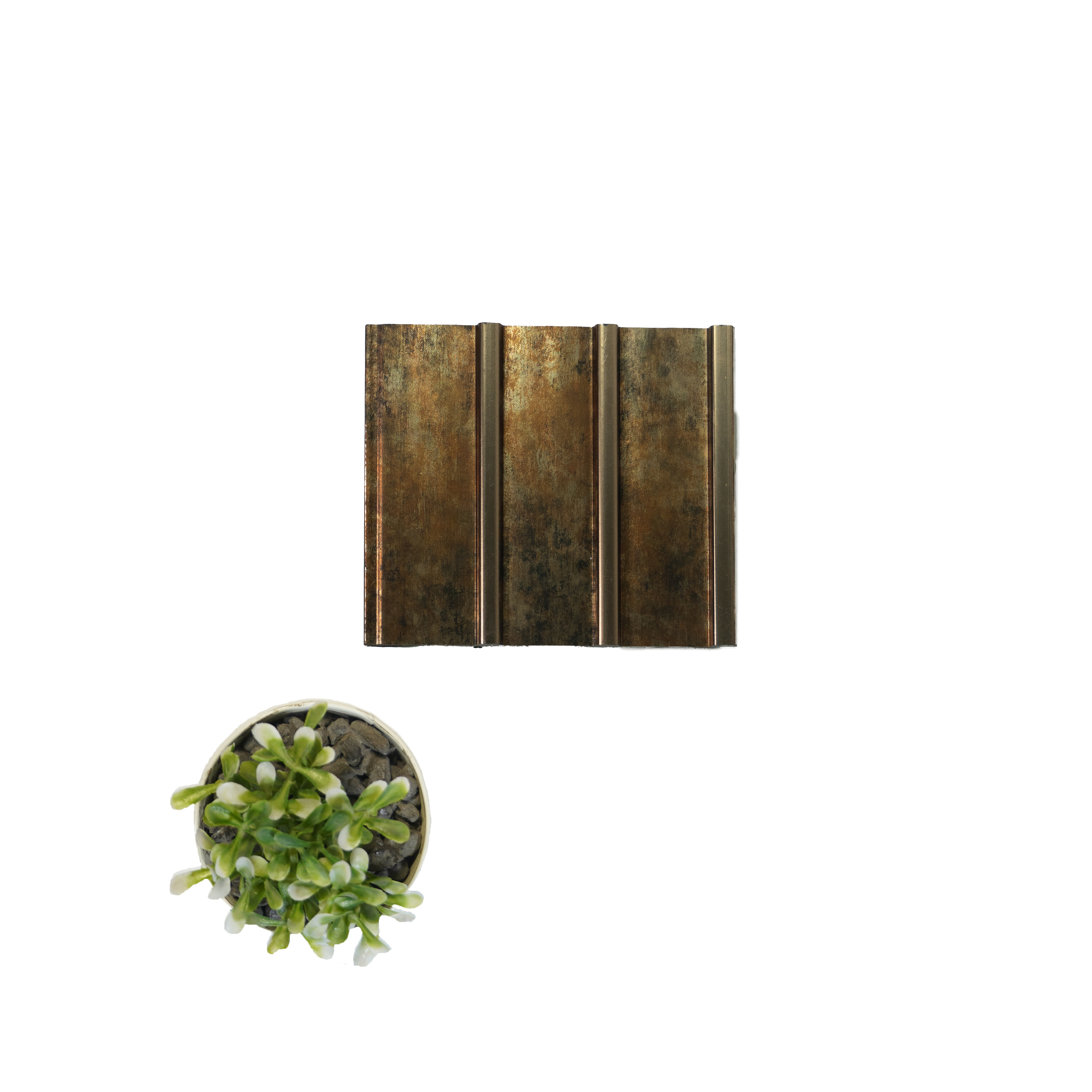Brown Wooden Louver PN 00005 (VL 57) 8 ft x 4.9 inch  Panel - 12 mm | Suitable for Feature Wall, TV Unit & Living Room | Width is Subjected to 5% Variation