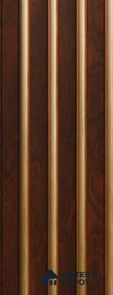 Brown Wooden Louver PN 00110 (VL 41) 8 ft x 5 inch Charcoal Panel - 12 mm | Suitable for Feature Wall, TV Unit & Living Room | Width is Subjected to 5% Variation
