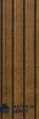 Brown Wooden Louver PN 00112 (VL 43) 8 ft x 5 inch Charcoal Panel - 12 mm | Suitable for Feature Wall, TV Unit & Living Room | Width is Subjected to 5% Variation