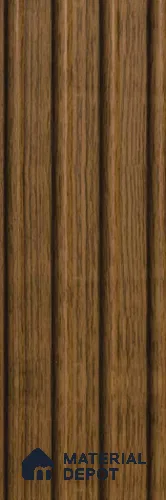 Brown Wooden Louver PN 00112 (VL 43) 8 ft x 5 inch Charcoal Panel - 12 mm | Suitable for Feature Wall, TV Unit & Living Room | Width is Subjected to 5% Variation
