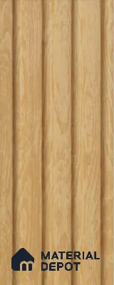 Brown Wooden Louver PN 00113 (VL 44) 8 ft x 5 inch Charcoal Panel - 12 mm | Suitable for Feature Wall, TV Unit & Living Room | Width is Subjected to 5% Variation
