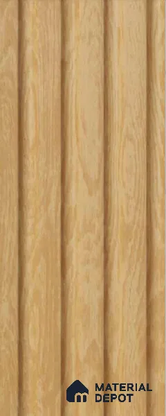 Brown Wooden Louver PN 00113 (VL 44) 8 ft x 5 inch Charcoal Panel - 12 mm | Suitable for Feature Wall, TV Unit & Living Room | Width is Subjected to 5% Variation