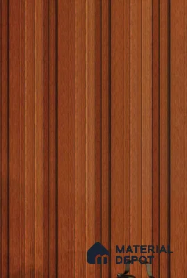 Brown Wooden Louver PN 00115 (VL 46) 8 ft x 5 inch Charcoal Panel - 12 mm | Suitable for Feature Wall, TV Unit & Living Room | Width is Subjected to 5% Variation