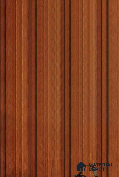 Brown Wooden Louver PN 00115 (VL 46) 8 ft x 5 inch Charcoal Panel - 12 mm | Suitable for Feature Wall, TV Unit & Living Room | Width is Subjected to 5% Variation