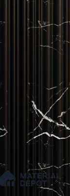 Black Marble Louver PN 00120 (VL 51) 8 ft x 5 inch Charcoal Panel - 12 mm | Suitable for Feature Wall, TV Unit & Living Room | Width is Subjected to 5% Variation