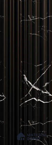 Black Marble Louver PN 00120 (VL 51) 8 ft x 5 inch Charcoal Panel - 12 mm | Suitable for Feature Wall, TV Unit & Living Room | Width is Subjected to 5% Variation