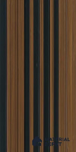 Brown Plain Colour Louver PN 00122 (VL 53) 8 ft x 5 inch Charcoal Panel - 12 mm | Suitable for Feature Wall, TV Unit & Living Room | Width is Subjected to 5% Variation