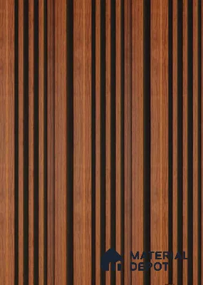 Brown Plain Colour Louver PN 00122 (VL 53) 8 ft x 5 inch Charcoal Panel - 12 mm | Suitable for Feature Wall, TV Unit & Living Room | Width is Subjected to 5% Variation