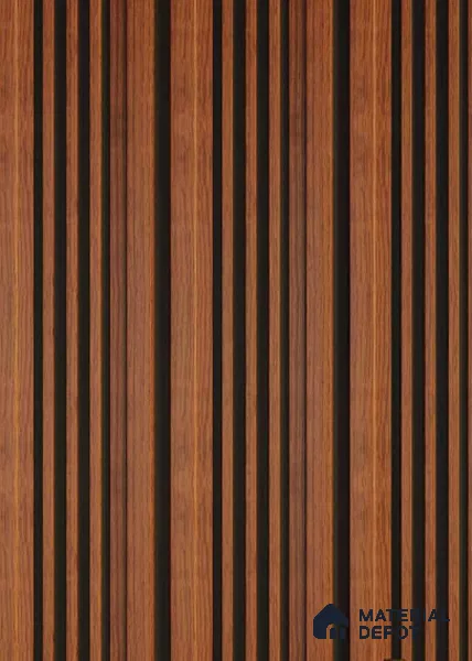 Brown Plain Colour Louver PN 00122 (VL 53) 8 ft x 5 inch Charcoal Panel - 12 mm | Suitable for Feature Wall, TV Unit & Living Room | Width is Subjected to 5% Variation