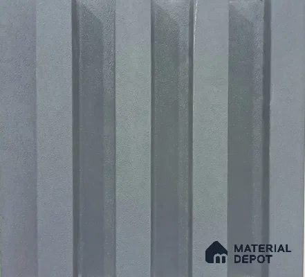 Grey Plain Colour Louver PN 00263 9.5 ft x 6.5 inch WPC Panel - 23 mm | Suitable for Feature Wall, TV Unit & Living Room | Width is Subjected to 5% Variation