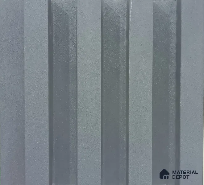 Grey Plain Colour Louver PN 00263 9.5 ft x 6.5 inch WPC Panel - 23 mm | Suitable for Feature Wall, TV Unit & Living Room | Width is Subjected to 5% Variation