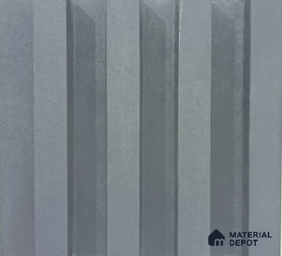 Grey Plain Colour Louver PN 00263 9.5 ft x 6.5 inch WPC Panel - 23 mm | Suitable for Feature Wall, TV Unit & Living Room | Width is Subjected to 5% Variation