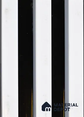 Black Plain Colour Look WPC Louver/Panel 9.5 Ft x 6.5 inch - 23 mm | Ideal for Feature Wall, Living Room, Bedroom, Home, Office | PN 00266 | Width is Subjected to 5% Variation