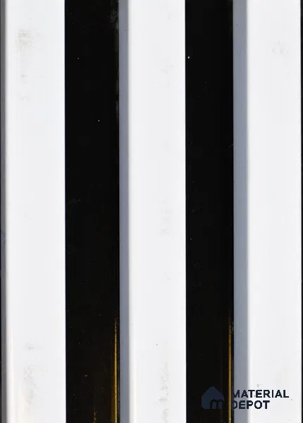 Black Plain Colour Look WPC Louver/Panel 9.5 Ft x 6.5 inch - 23 mm | Ideal for Feature Wall, Living Room, Bedroom, Home, Office | PN 00266 | Width is Subjected to 5% Variation