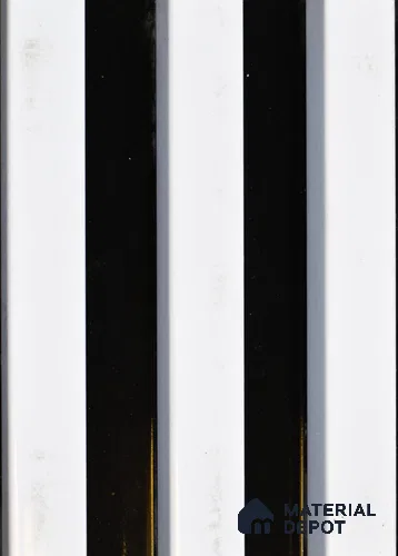 Black Plain Colour Look WPC Louver/Panel 9.5 Ft x 6.5 inch - 23 mm | Ideal for Feature Wall, Living Room, Bedroom, Home, Office | PN 00266 | Width is Subjected to 5% Variation