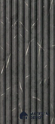 Grey Marble Louver PN 00381 8 ft x 5 inch Charcoal Panel - 11 mm | Suitable for Feature Wall, TV Unit & Living Room | Width is Subjected to 5% Variation