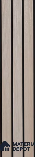 Beige Wooden Louver PN 00388 10 ft x 12 inch PVC Panel - 10 mm | Suitable for Feature Wall, TV Unit & Living Room | Width is Subjected to 5% Variation