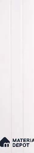 White Plain Colour Louver PN 00399 10 ft x 12 inch PVC Panel - 8 mm | Suitable for Feature Wall, TV Unit & Living Room | Width is Subjected to 5% Variation