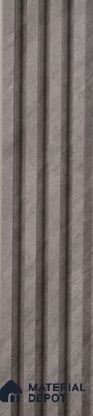 Grey Stone Louver PN 00417 9.5 ft x 6.5 inch WPC Panel - 23 mm | Suitable for Feature Wall, TV Unit & Living Room | Width is Subjected to 5% Variation