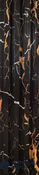 Black Marble Louver PN 00418 9.5 ft x 6.5 inch WPC Panel - 23 mm | Suitable for Feature Wall, TV Unit & Living Room | Width is Subjected to 5% Variation